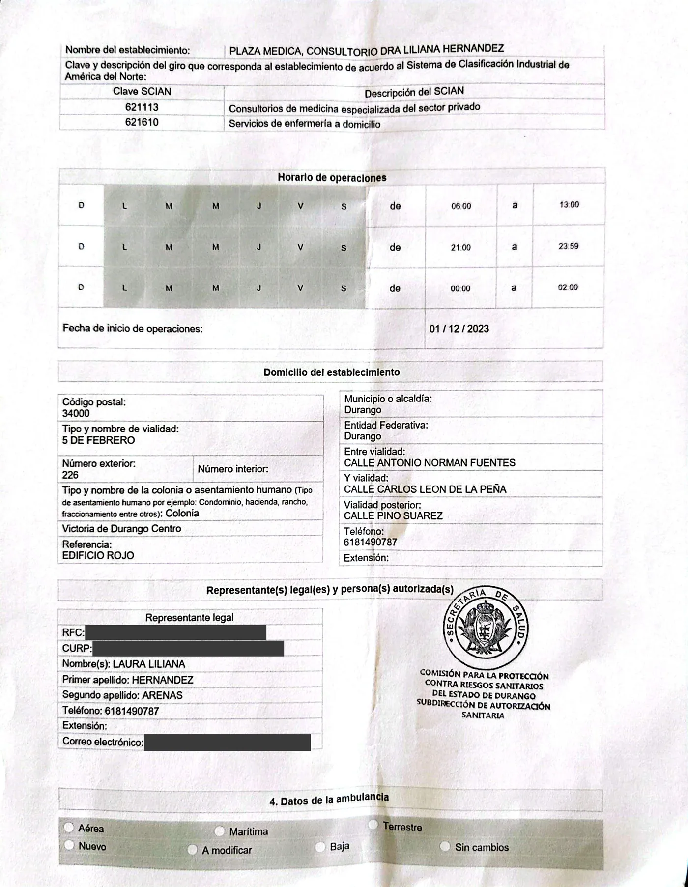 Aviso de funcionamiento · Hoja 2