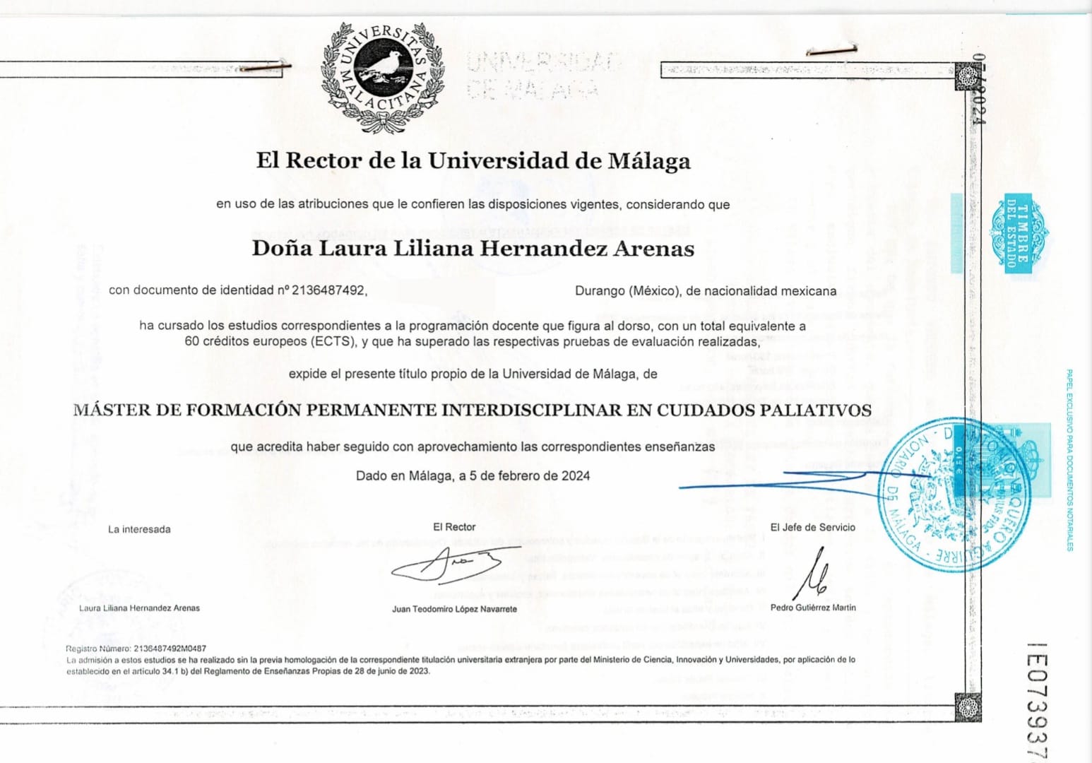 Máster en Cuidados Paliativos (Formación Interdisciplinar)