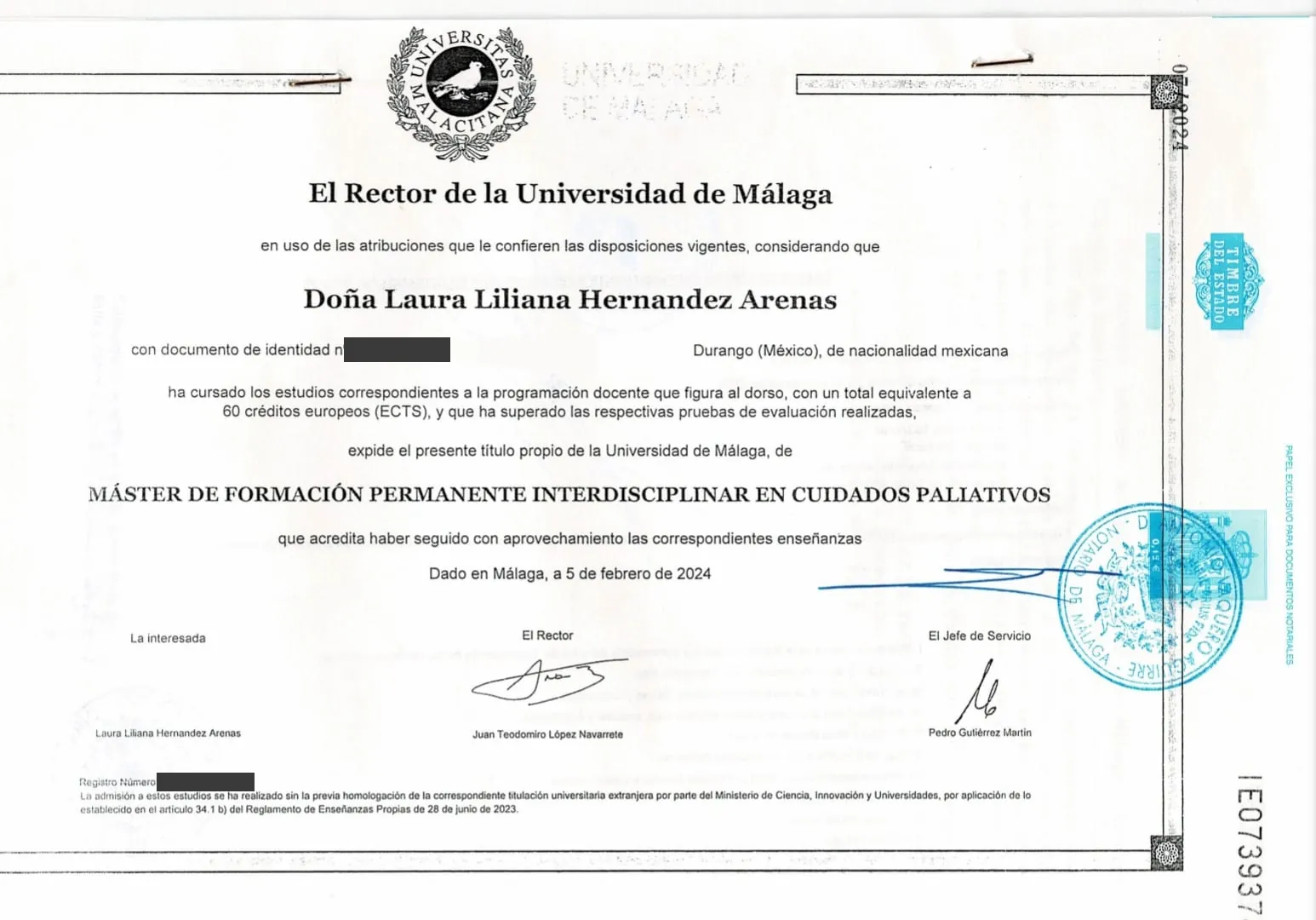 Máster de Formación Permanente Interdisciplinar en Cuidados Paliativos